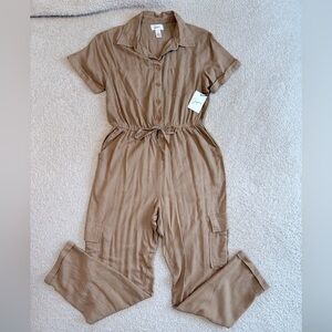 NWT Japna Brown Collared Jumpsuit